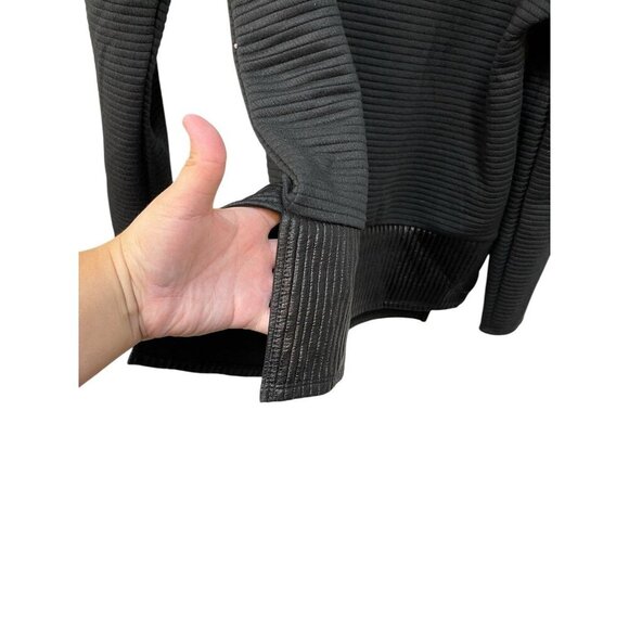 Fabletics Bre Long Sleeve Sweatshirt Top Quilted Black High low hem Womens XXL - Picture 6 of 9